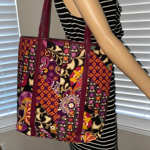 Vera Bradley Handbags - New! Vera Bradley Cute Laptop/Travel Patent Straps Tote Bag Suzani Pattern